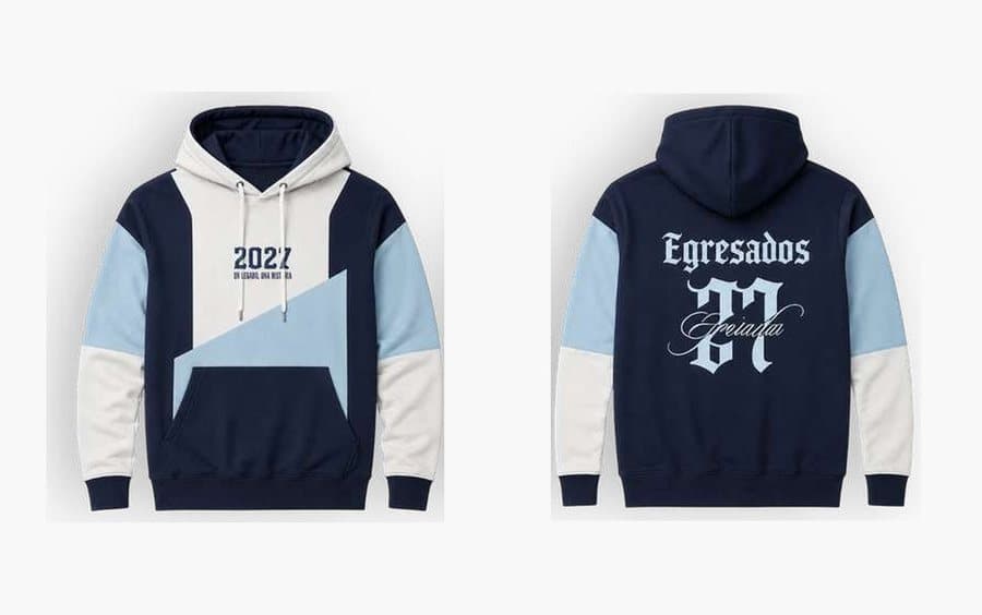 Buzo 10 · EGRESADOS 27, buzo de egresados Tribu, frente y espalda