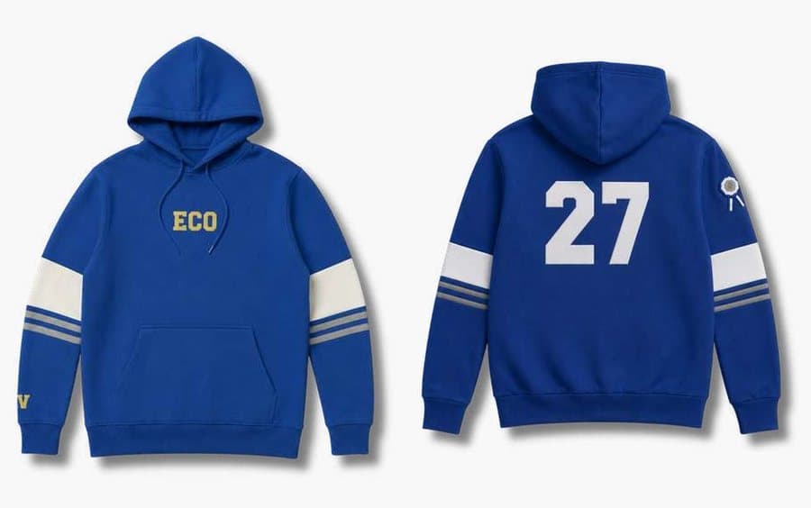 Buzo 15 · ECO 27, buzo de egresados Tribu, frente y espalda