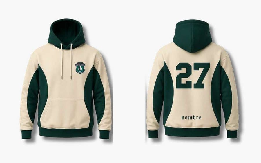 Buzo 23 · 27, buzo de egresados Tribu, frente y espalda