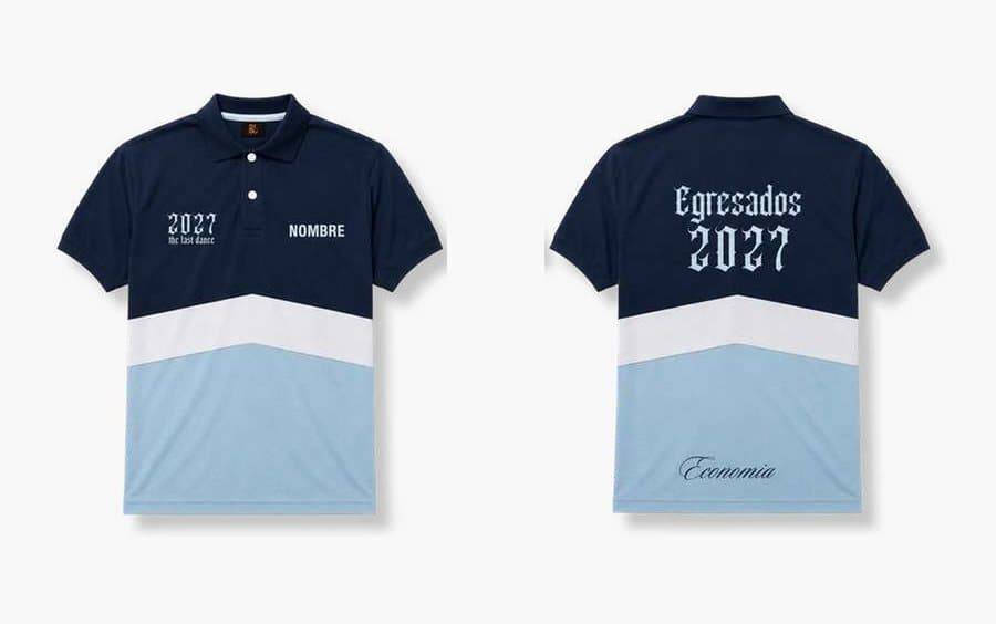 Chomba 03 · EGRESADOS 2027, chomba de egresados Tribu, frente y espalda