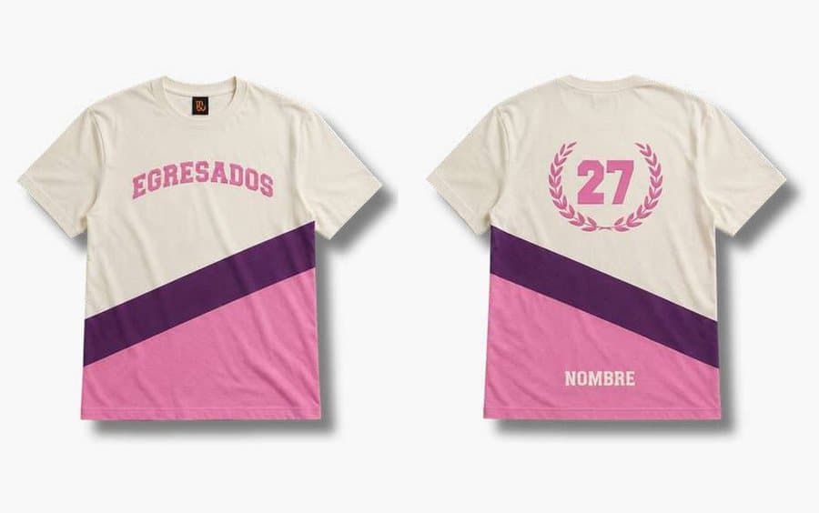 Remera 10 · EGRESADOS 27, remera de egresados Tribu, frente y espalda